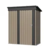 Patiowell 5x3 Metal Shed with Floor Frame, Brown