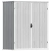 5x3_plastic_shed_with_lockable_door_gray_main Patiowell 5x3 Plastic Outdoor Storage Shed with Lockable Door, Gray