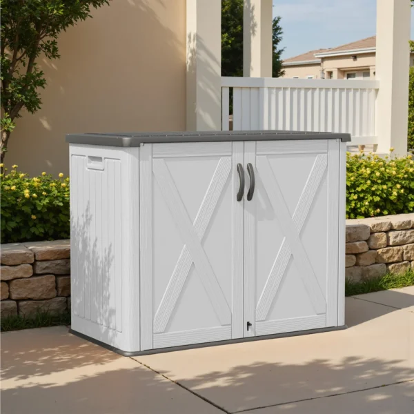 Patiowell 25 Cu.ft Outdoor Storage Cabinet, White