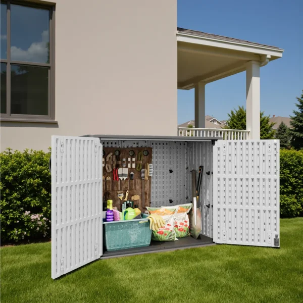 Patiowell 25 Cu.ft Outdoor Storage Cabinet, White