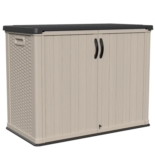 product-26cuft-plastic-cabinet-beige-main-img Patiowell 26 Cu FT Plastic Storage Cabinet, Beige